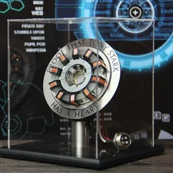 Aluminum Alloy Arc Reactor DIY Model Decorative MK1 MK2 Led Light Mark Chest Tony Heart Lamp Light Model Science Discovery Toy
