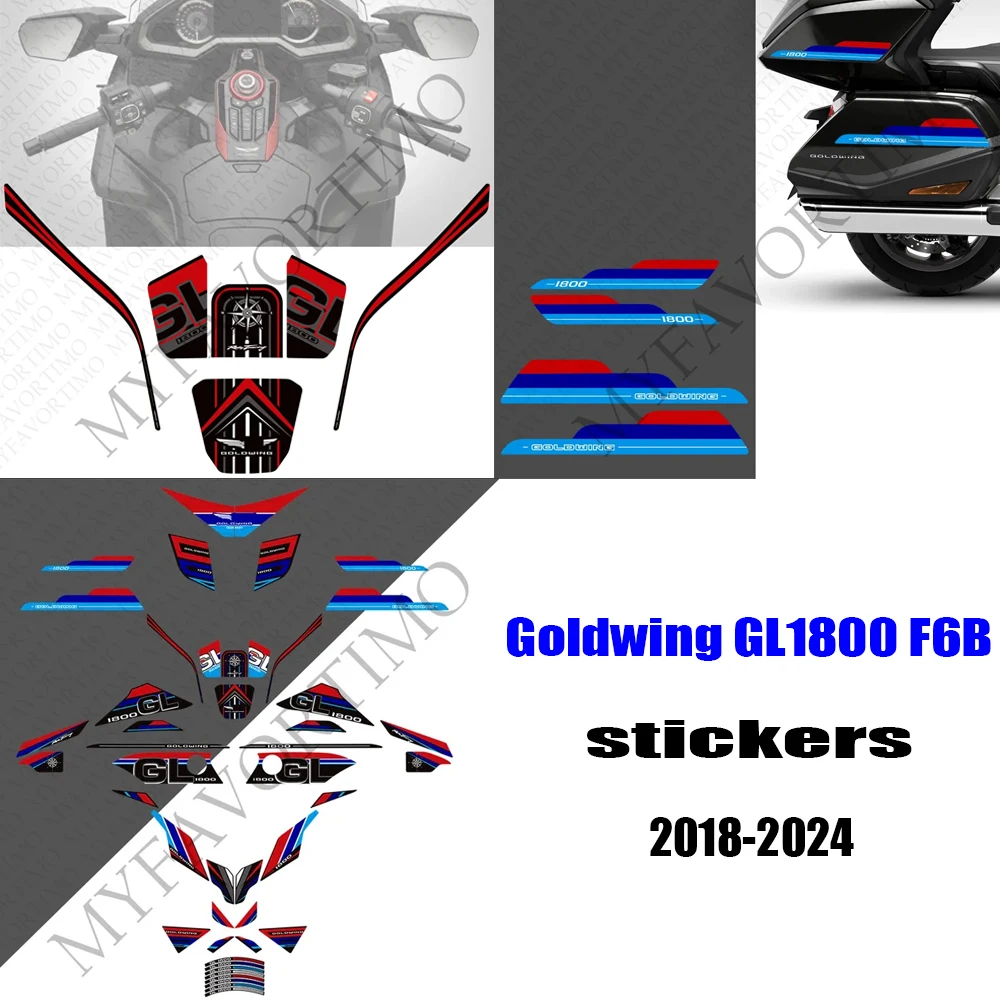 

Motorbike Stickers Goldwing GL1800 F6B Tour Tank Stickers Tank Pad Fairing Stickers For Honda GOLDWING1800 2018-2024