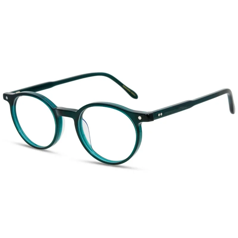 Belight Optical Unisex Men Women Vintage Round Shape Handmade Acetate Retro Vintage Eyeglasses Frame 9664