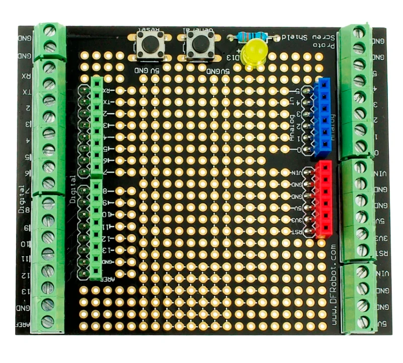 터미널 프로토타입 개발 확장 보드, Proto 나사 실드 조립, Arduino와 호환 가능