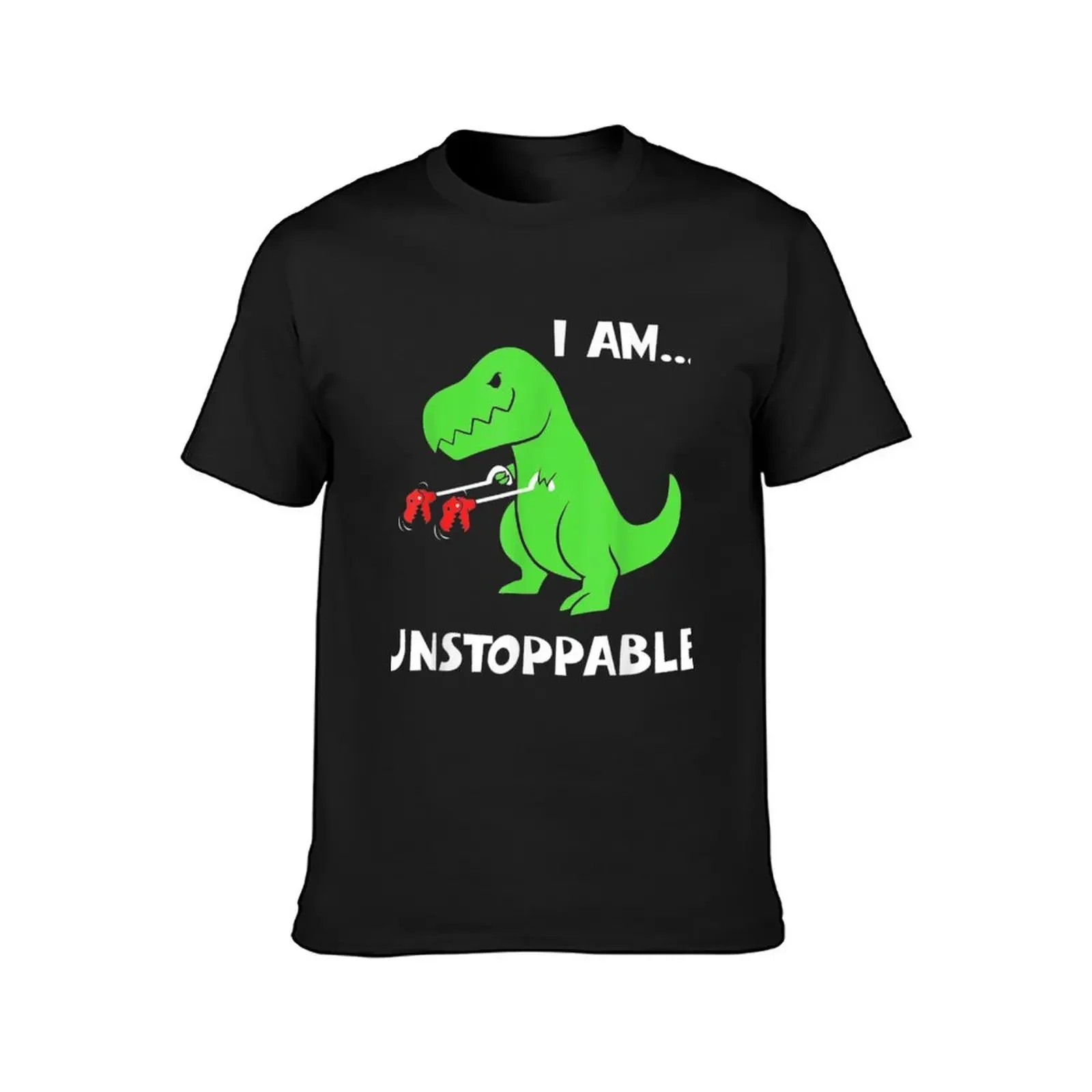 T-rex Dinosaur I Am Unstoppable T-Shirt tops essential t shirt boys animal print oversized t shirts for men