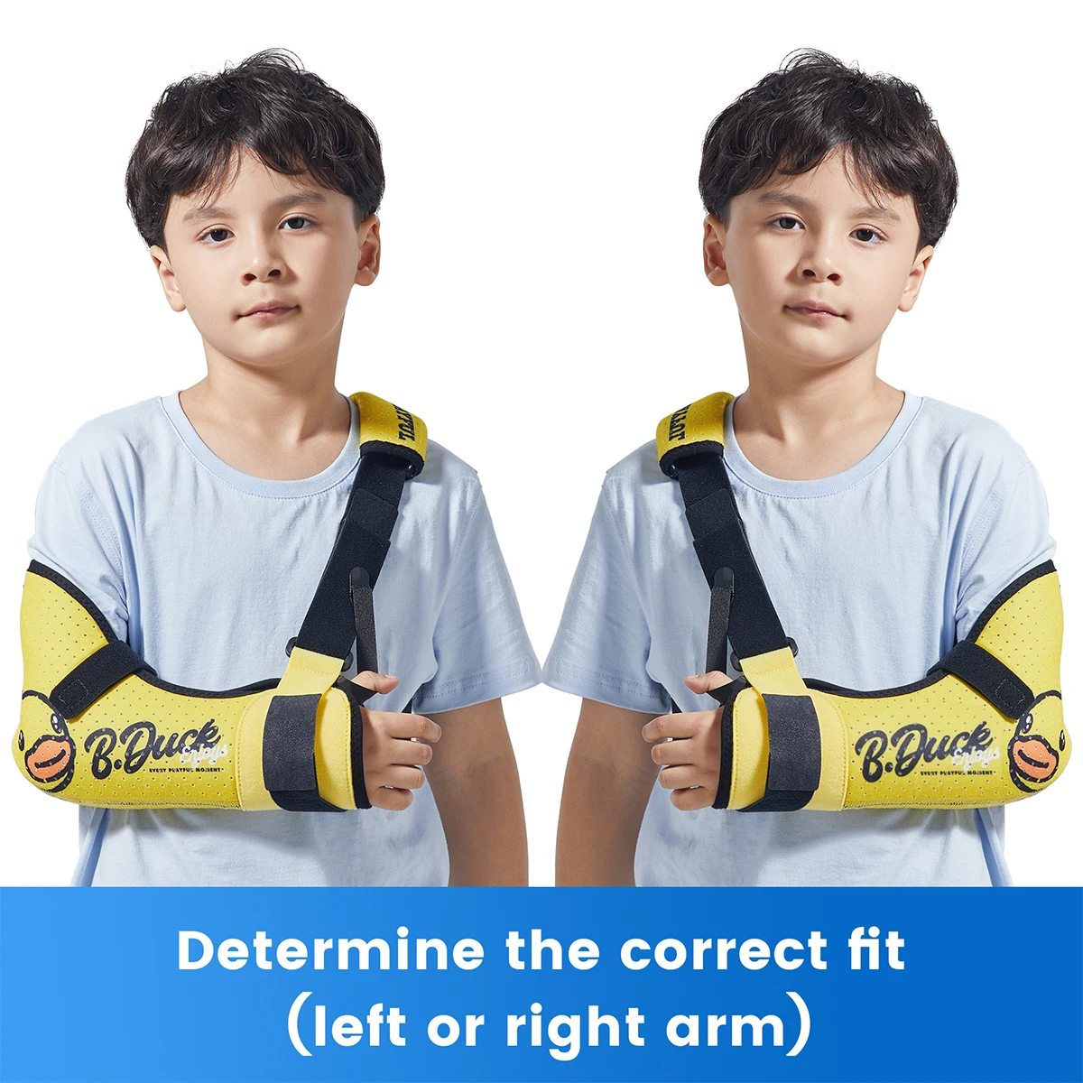 VELPEAU Arm Sling Child for Arm Sprain and Fracture Medical Forearm Immobilizer Support for Kids Adjustable and Breathable