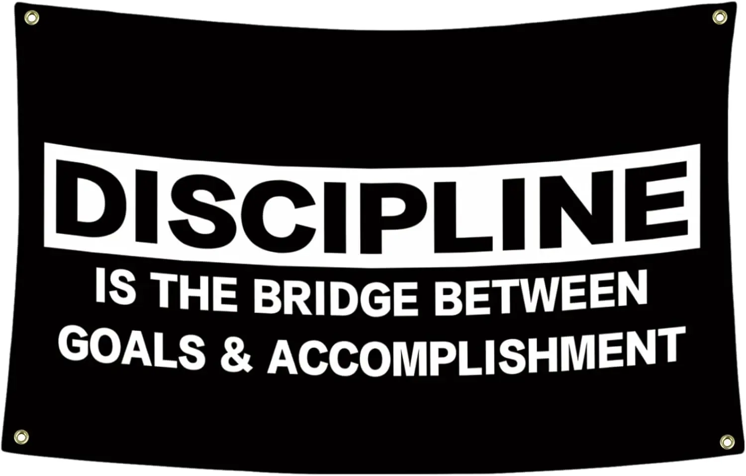 Inspirational Discipline Goals Wall Art Sign Canvas Print Motivational Quote Success Poster Decor Banner