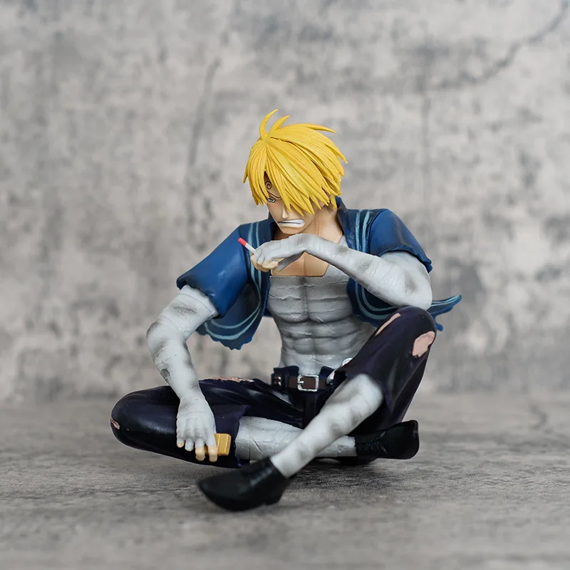 12cm One Piece Sanji Figure Anime Battle Damage Lust Series Action Vinsmoke Sanji Figures PVC Model Statue Collection Toys Gift