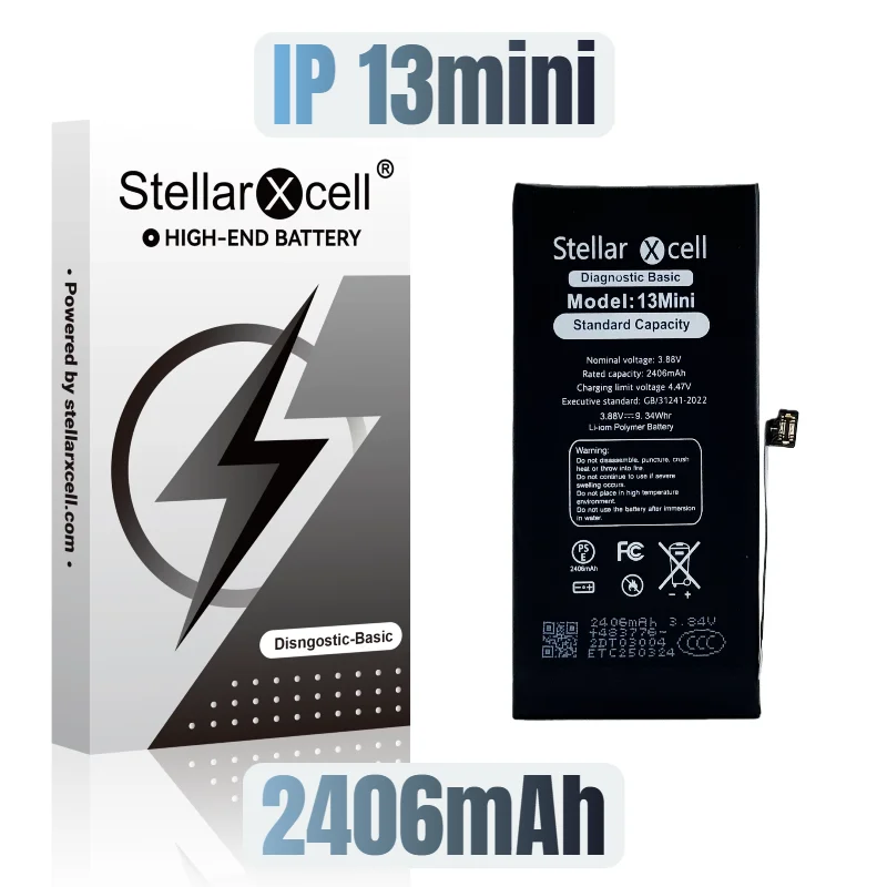 StellarXcell Diagnostische Batterij Show100 gezond  Origineel voor iPhone 12 13 14 15 mini Plus Pro Promax met gratis tools