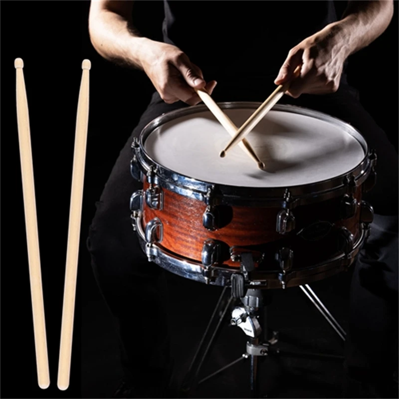 2Pcs Drumsticks 5A Mallets Consistent Weight and Pitch American Hickory Drumsticks Classic Drum Sticks Percussion Accessories