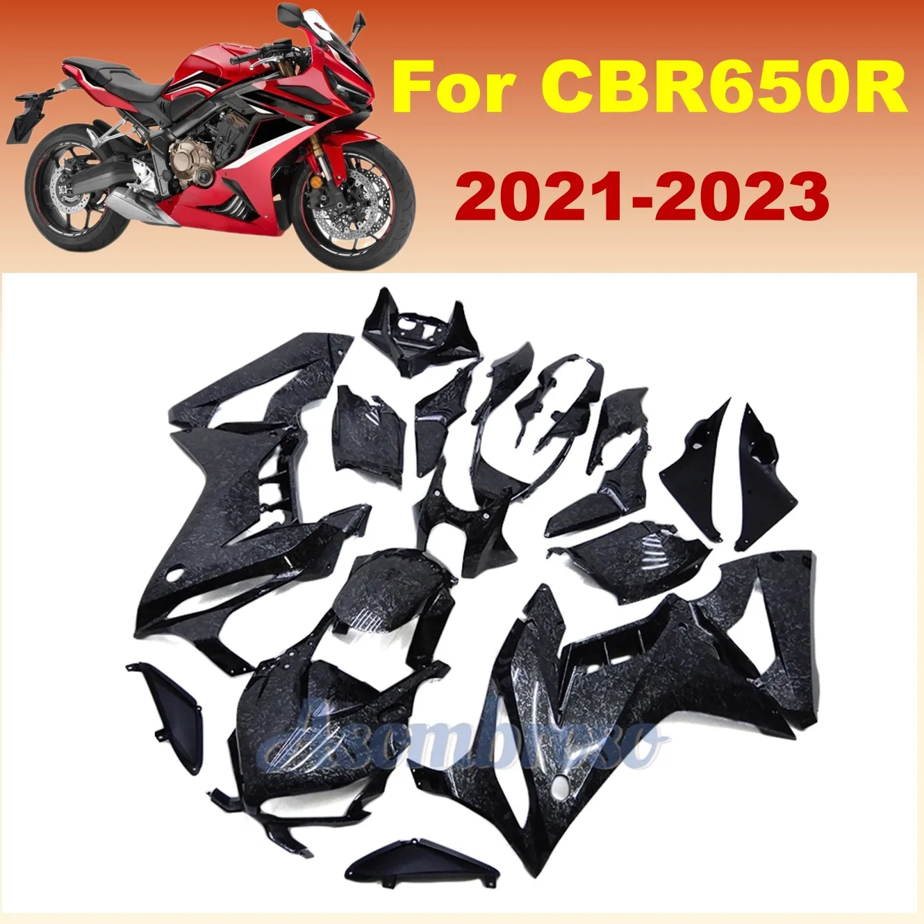 New Style Carbon Fibre Fairing kit fit For Honda CBR650R 2019 2020 2021 2022 2023 CBR650  ABS Panel Fairings Bodywork set