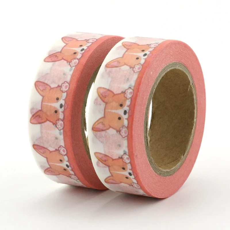 1 ST. Masking Washi Tape Paper Collection Unicorn Corgi Cat voor doe-het-zelf ambachten, scrapbooking, journaling, planner, cadeauverpakking
