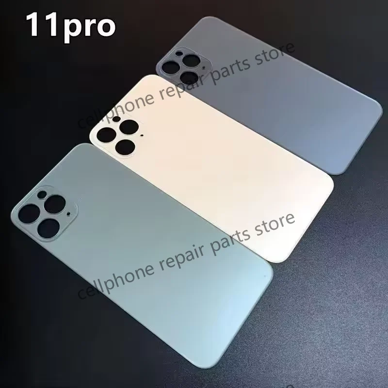 Back Glass For iPhone 11PRO 11PROMAX Fast Replacement High Quality Housing Battery Cover Big Hole Rear Glass+3M Tape 11PRO Glass image 3