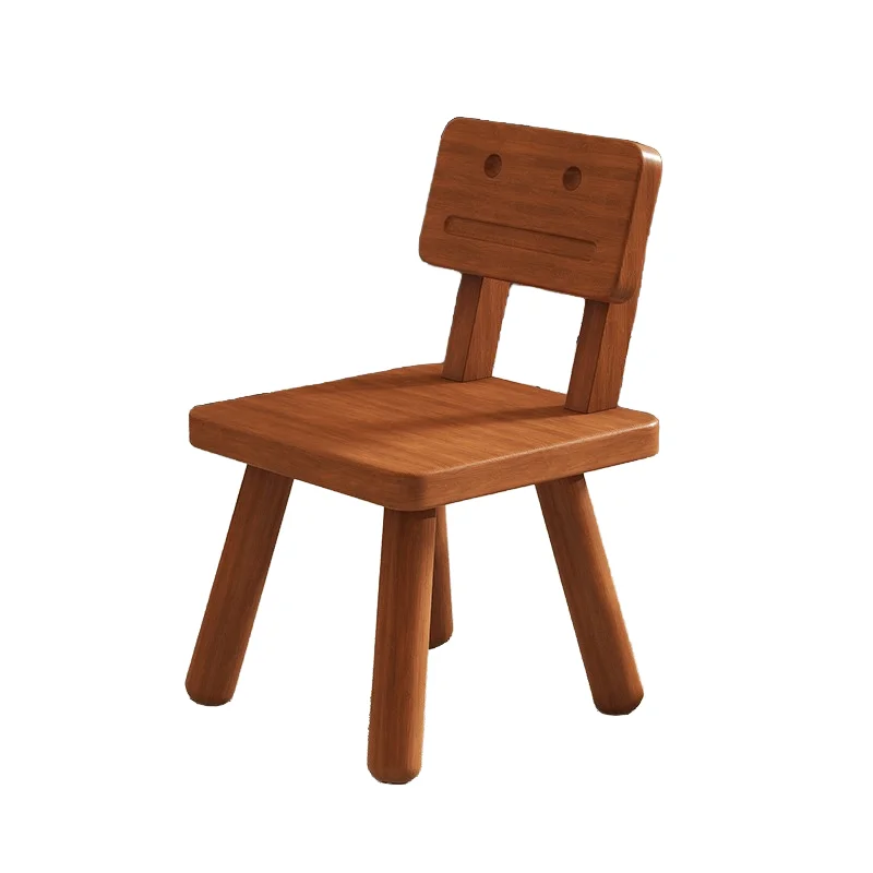 Wooden Children\'s Stool Low Backrest Household Small Baby Seat Child Learning Dining Muebles Infantiles Children Furniture