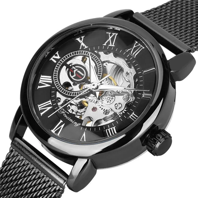 FORSINING Watch for Women Skeleton Mechanical Hand Winding Roman Numerals Watch