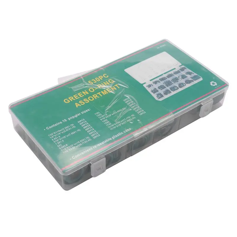 

New 530Pcs Car R134A Car O-Ring Repair Automotive Air Conditioning Repair Rubber Sealant Box Set