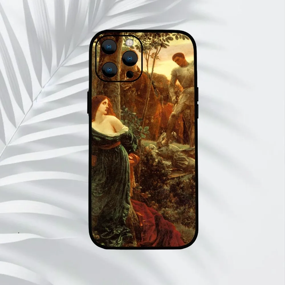 Art Sir F-Frank Dicksee  Phone Case For iPhone Mini 11 12 13 14 15 Pro XS Max X Plus SE XR Shell