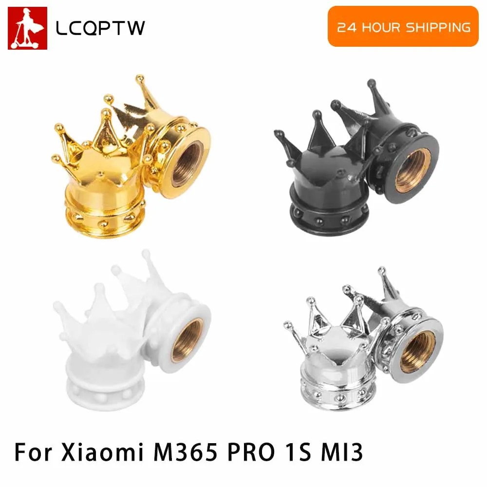 Wheel Tire Valve Caps for Xiaomi M365 PRO 1S Mi3 Pro2 Electric Scooter Crown shape Air Valve Stem Cap Dust CoverDecoration Parts