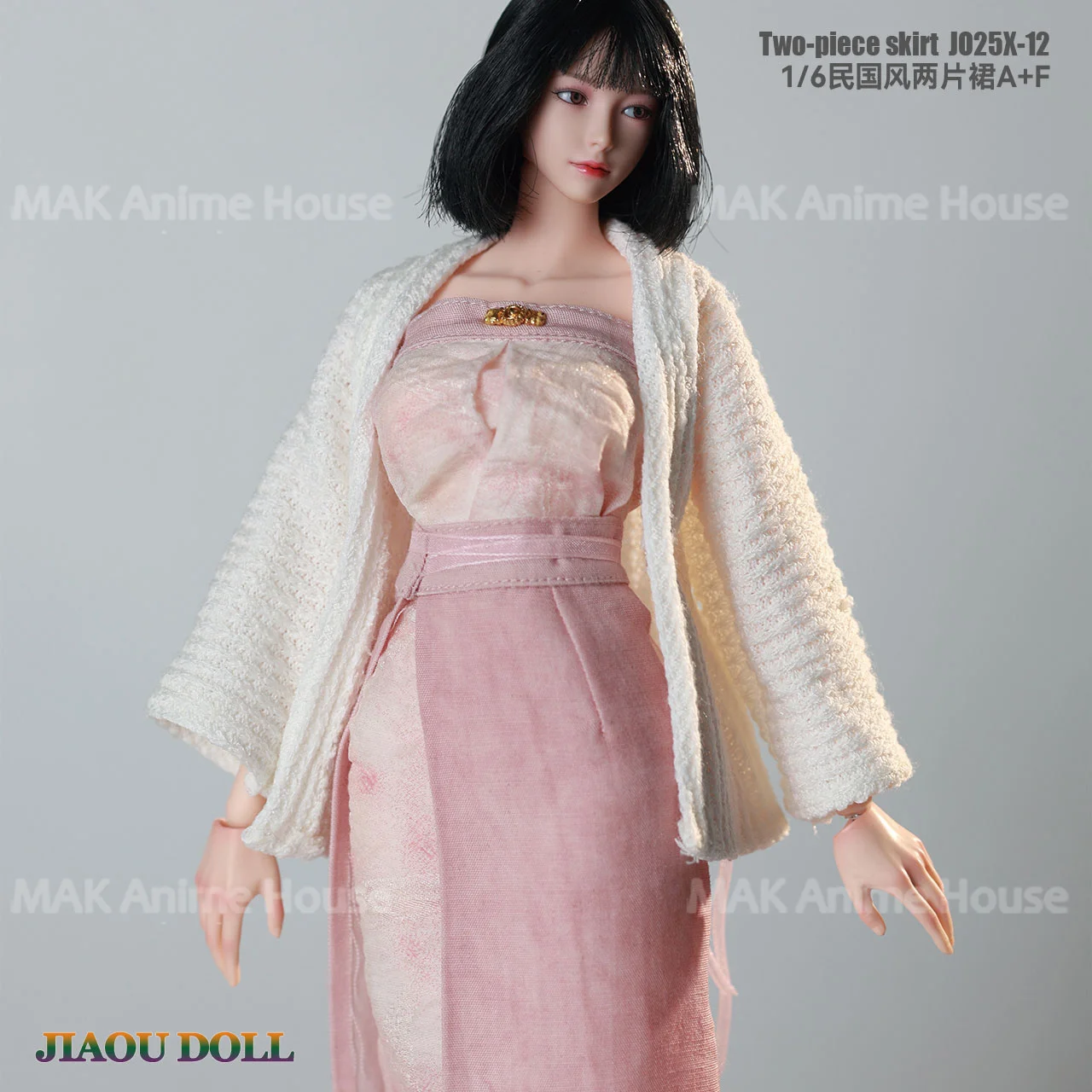 Jiaoudoll JO25X-12 1/6 peito abraçando saia longa jaqueta Republica roupas modelo caber 12 ''feminino soldado figura de ação corpo bonecas