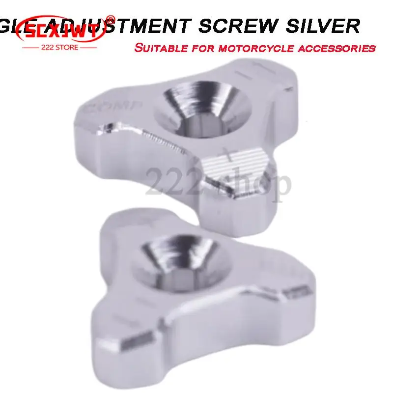 Motorcycle Driver Small Car Silver Triangular Finger Screws Parts Manual Tighten Adjustment Knob