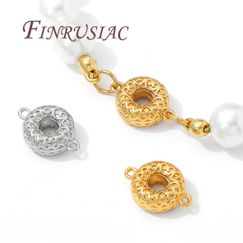 18K Gold Plated Round Connectors For Jewelry,Charms Connector For Necklaces,Supplies For Jewelry,DIY Bracelets Accessories - view 4