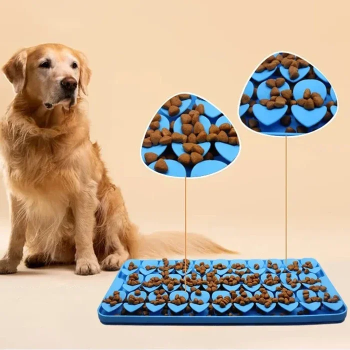 

Medium Size Pet Dog Snuffle Mat Sniffing Training Pad Washable Silicone Slow Feeder Snuffle Mat With Leaf Design