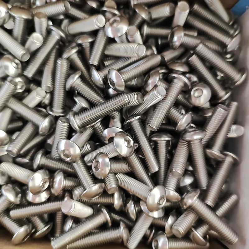 ISO7380 Hex Socket screw Button Head Allen Bolt Screws Black steel/ 304 stainless steel M2 M2.5 M3 M4 M5 M6 M8