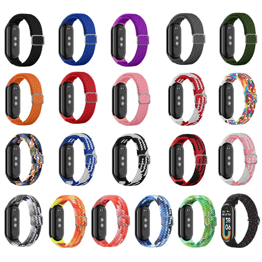 

Нейлоновая петля для Mi Band 8 9 10, сменный ремешок, регулируемый ремешок для наручных часов Pulsera Correa для Xiaomi Mi Band 3 4 5 6 7, браслет