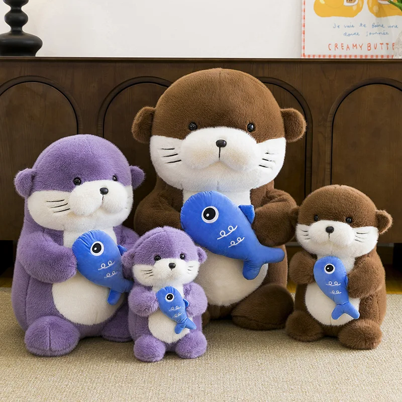 

Милая рыбная плюшевая выдра, многофункциональная мягкая подушка и обнимающая подушка, подарок для детей