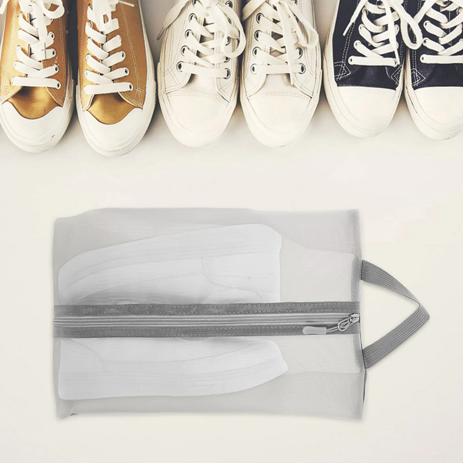 

2 шт. дорожных сетчатых органайзера для обуви на молнии, портативные чехлы для кроссовок, сумки для обуви на высоком каблуке, для чемодана, спортзала, гардероба