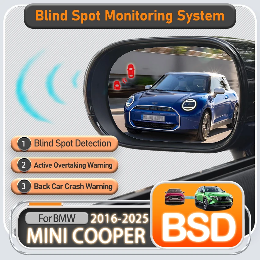 Car Blind Spot Monitoring System BSD BSA BSM 24GHZ Parking Sensor Assist Lane Changing For MINI Cooper 2016 to 2023 2024 2025