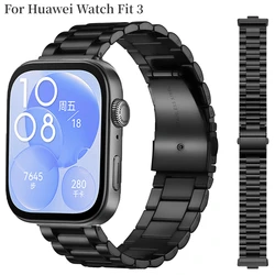 Metal Strap for Huawei Watch Fit 3 High-end Stainless Steel Bracelet Replacement Wristband for Huawei Watch Fit 3 Accessories