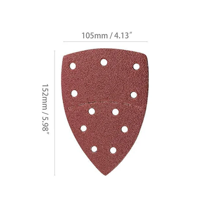 25 Pcs 105X150mm Mouse Sanding Sheets Triangle Sanding Paper Orbital Sander Detail Pads Sandpaper Abrasive Paper for Polishing