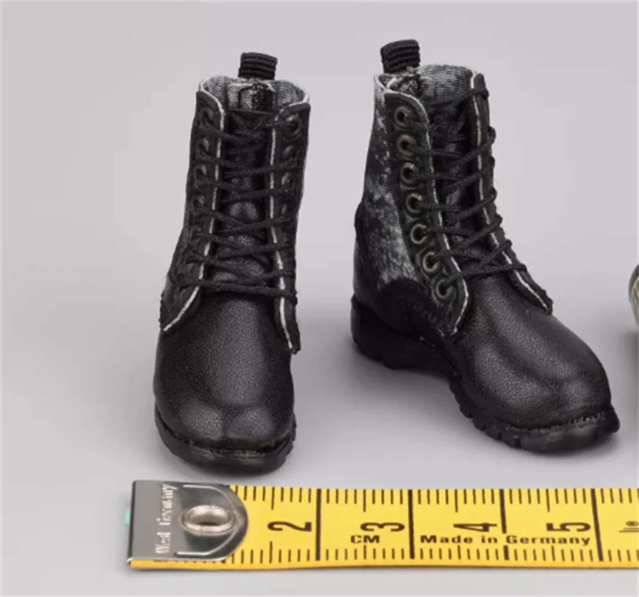 1/6 Flagset FS-73052 Asia Girl Soldier Warrior Female Black Leather Shoe Boot for 12  Figure Fit 12