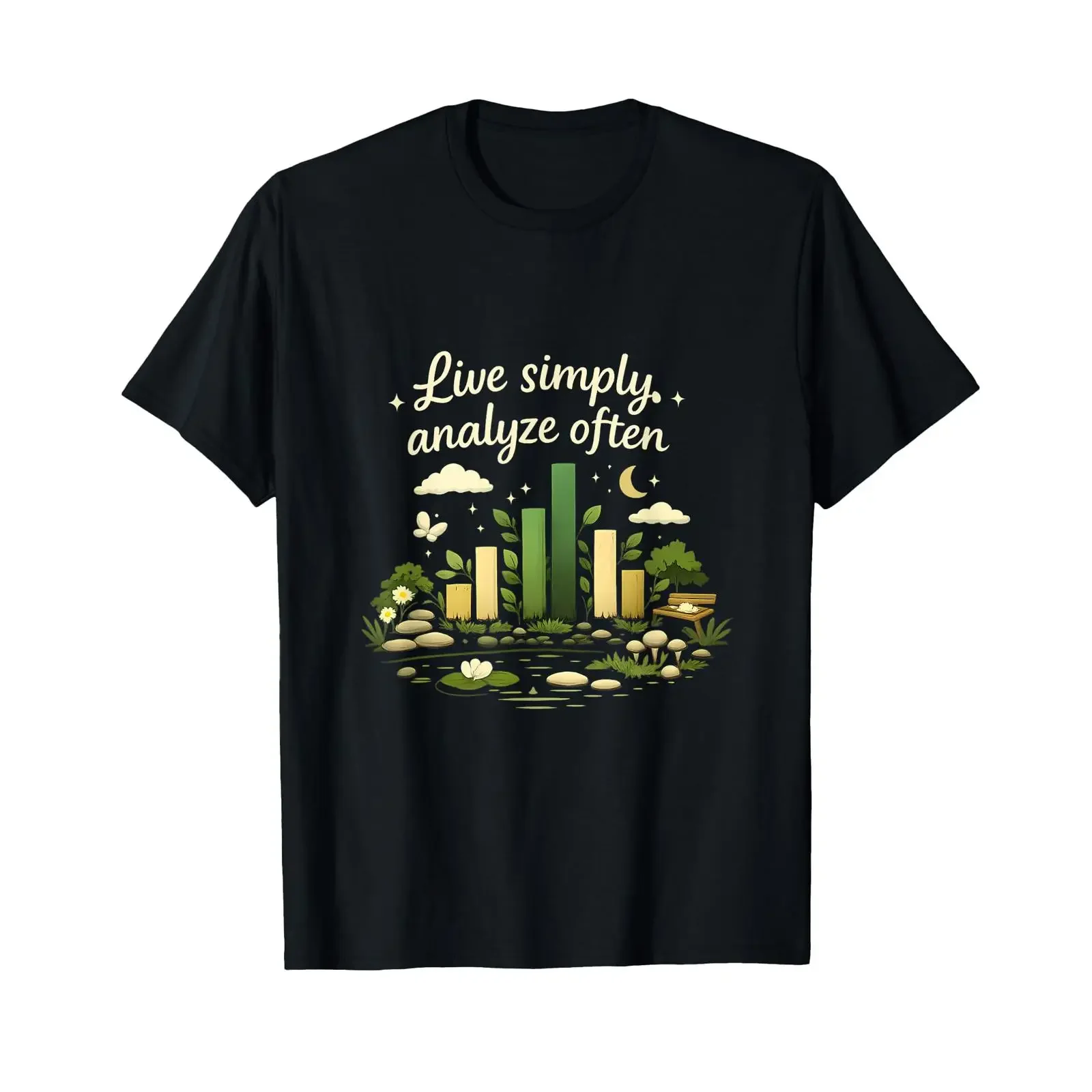 Live Simply Analyze Often Data Science Garden T Shirt vintage Washed graphic Stylish Comfortable Casual Unisex homme