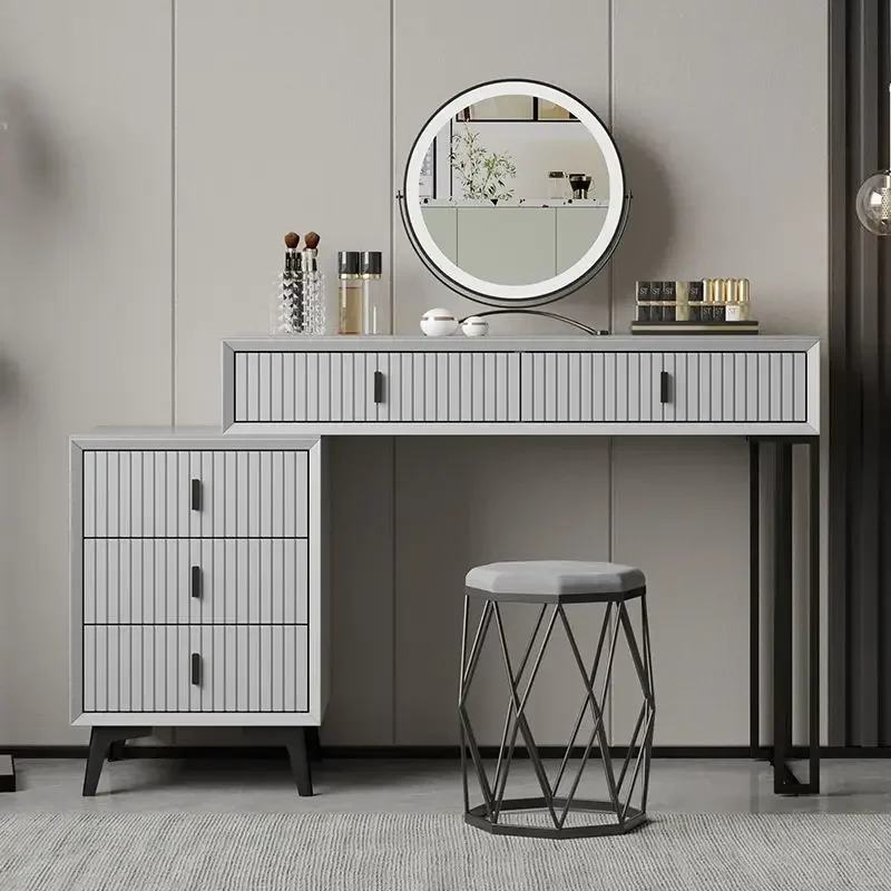 Designer Makeup Table Light Luxury Vanity Combination With Storage Cabinet Mirror Home Bedroom Furniture Dresser Table Set