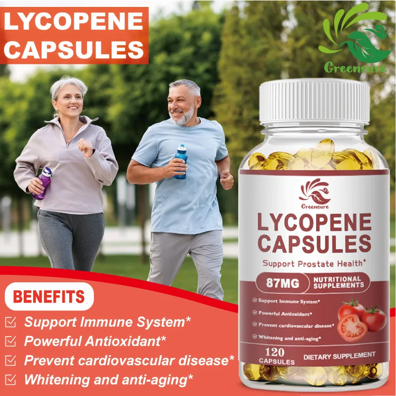 Lycopene capsule prostate health maintenance prostate inflammation from oxidative damage and maintains cell health