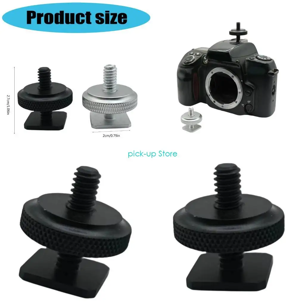 Q5WA 신뢰할 수있는 금속 핫 슈 마운트 1/4 인치 스크류 어댑터 DSLR 카메라 액세서리