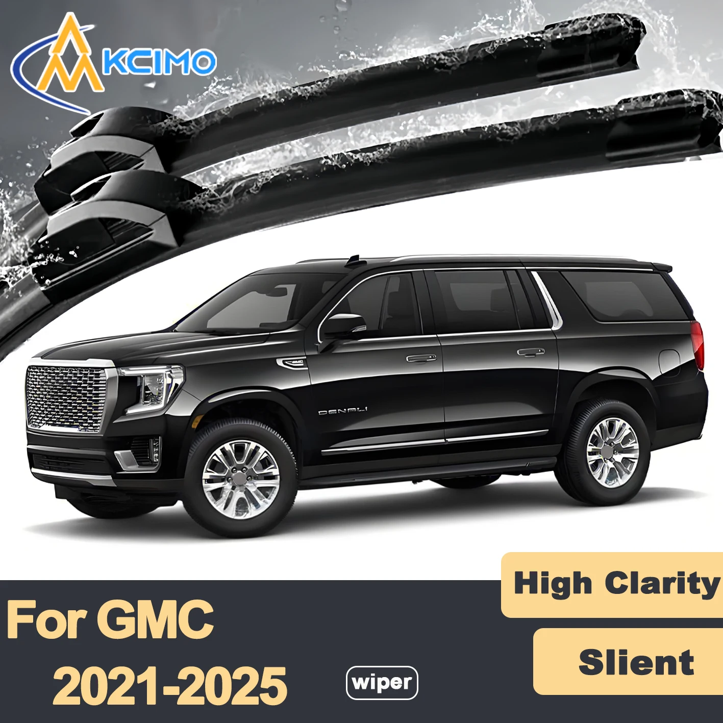 

Premium Rubber Durable Silent Windshield Wiper Blades 2pcs for GMC Yukon XL 20212025 Chevrolet Suburban Cadillac Escalade ESV