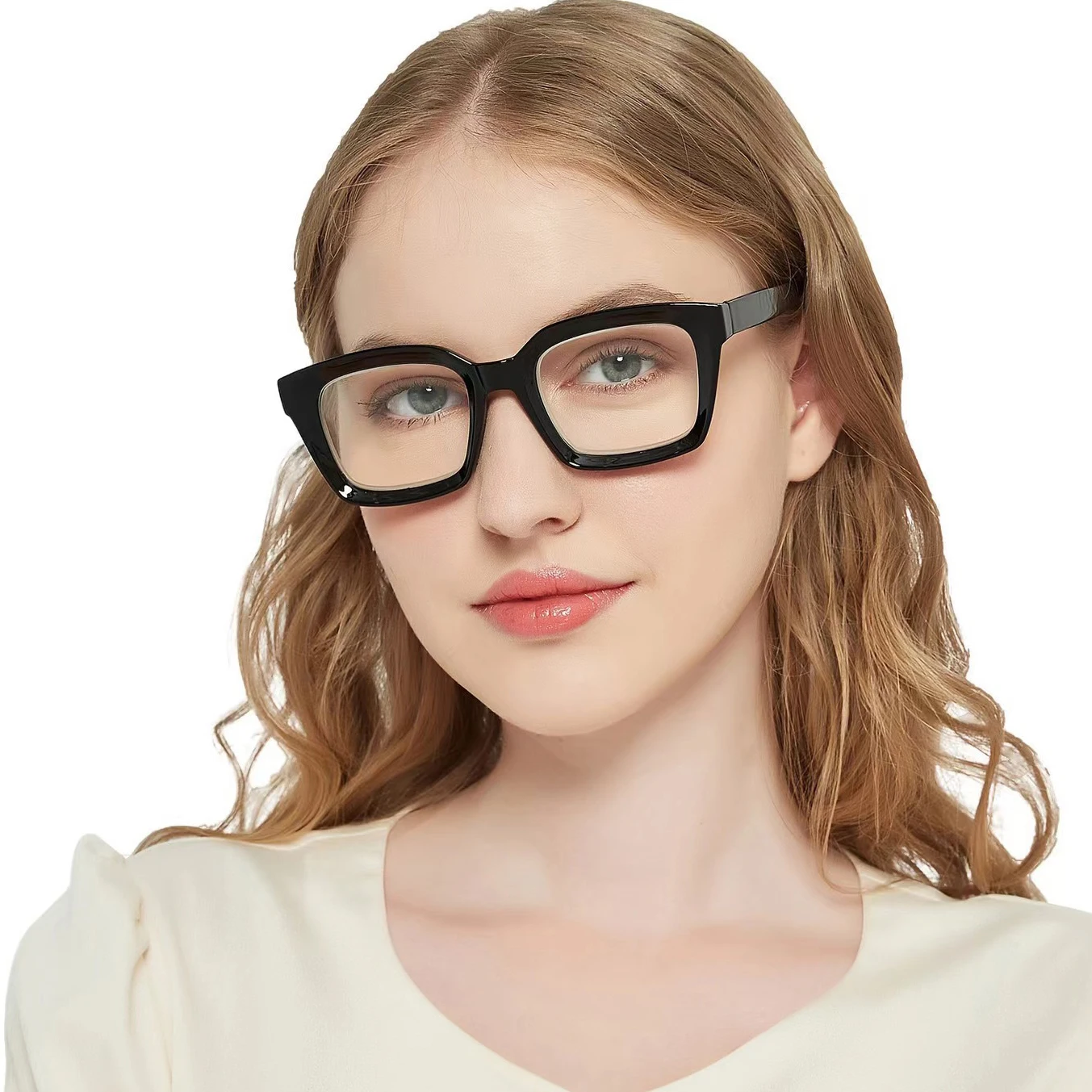 New Black Square Computer Glasses pc Frame Women Men Anti Blue Light Rectangle Eyewear Blocking Optical Spectacle Eyeglasses