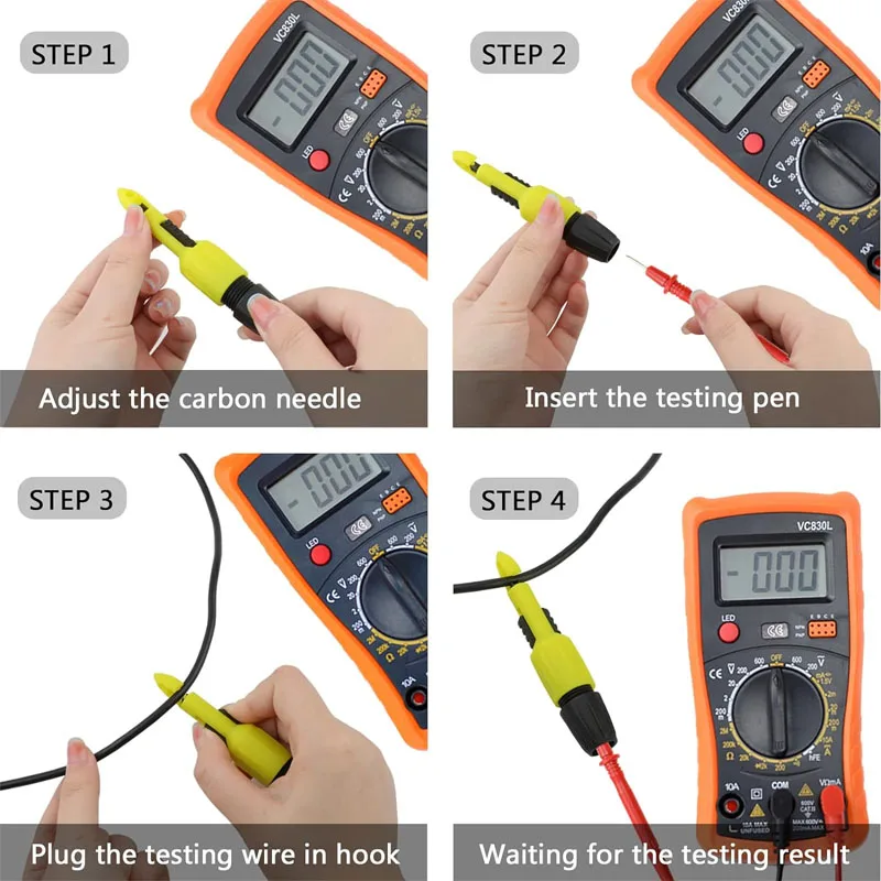 New Lightweight Automotive Parts Multimeter Voltmeter Thermometer Threaded Probe Insulated Threaded Connector, Maintenance Tool