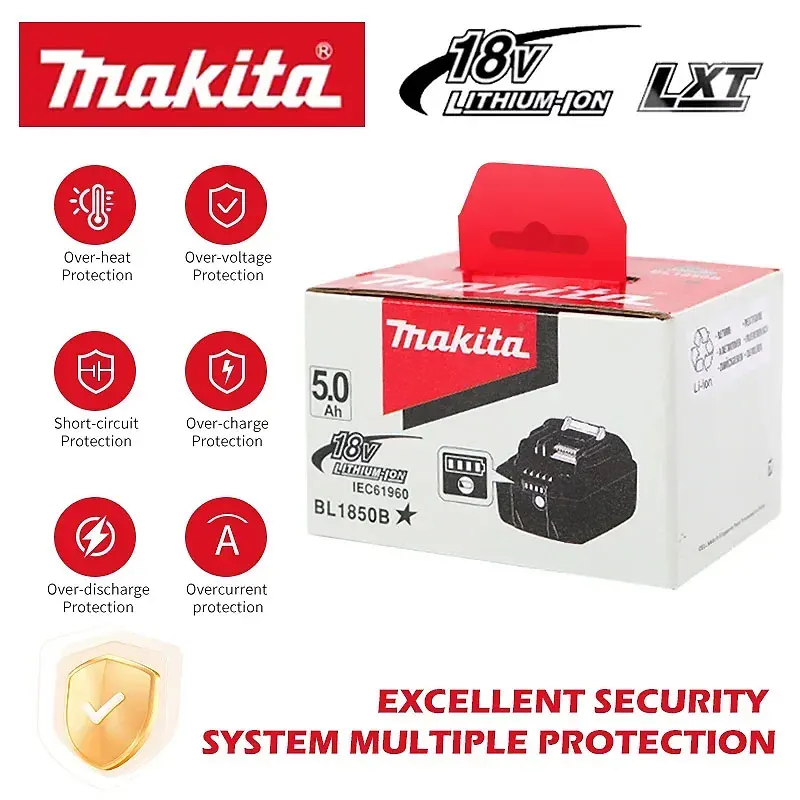 

Makita 18V 6.0Ah rechargeable lithium battery with LED indicator light, Makita DGA402 electric angle grinder tool battery