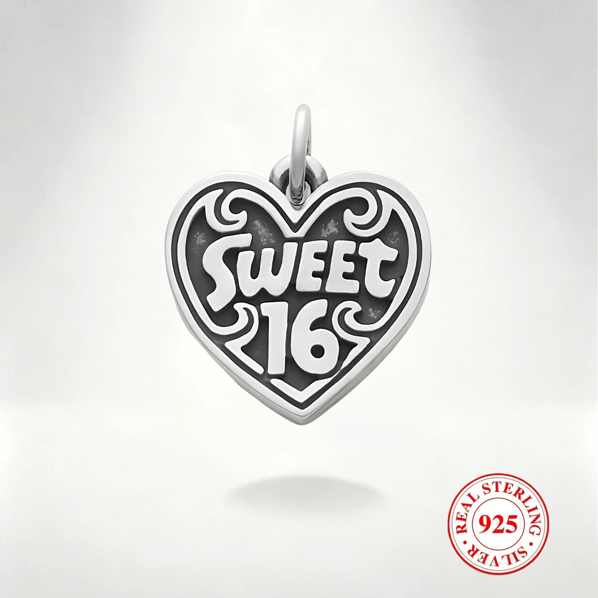 

1PC S925 Sterling Silver Heart-Shaped Pendant, Charming and Exquisite DIY Pendant, Suitable for DIY Necklace and Bracelet Decor