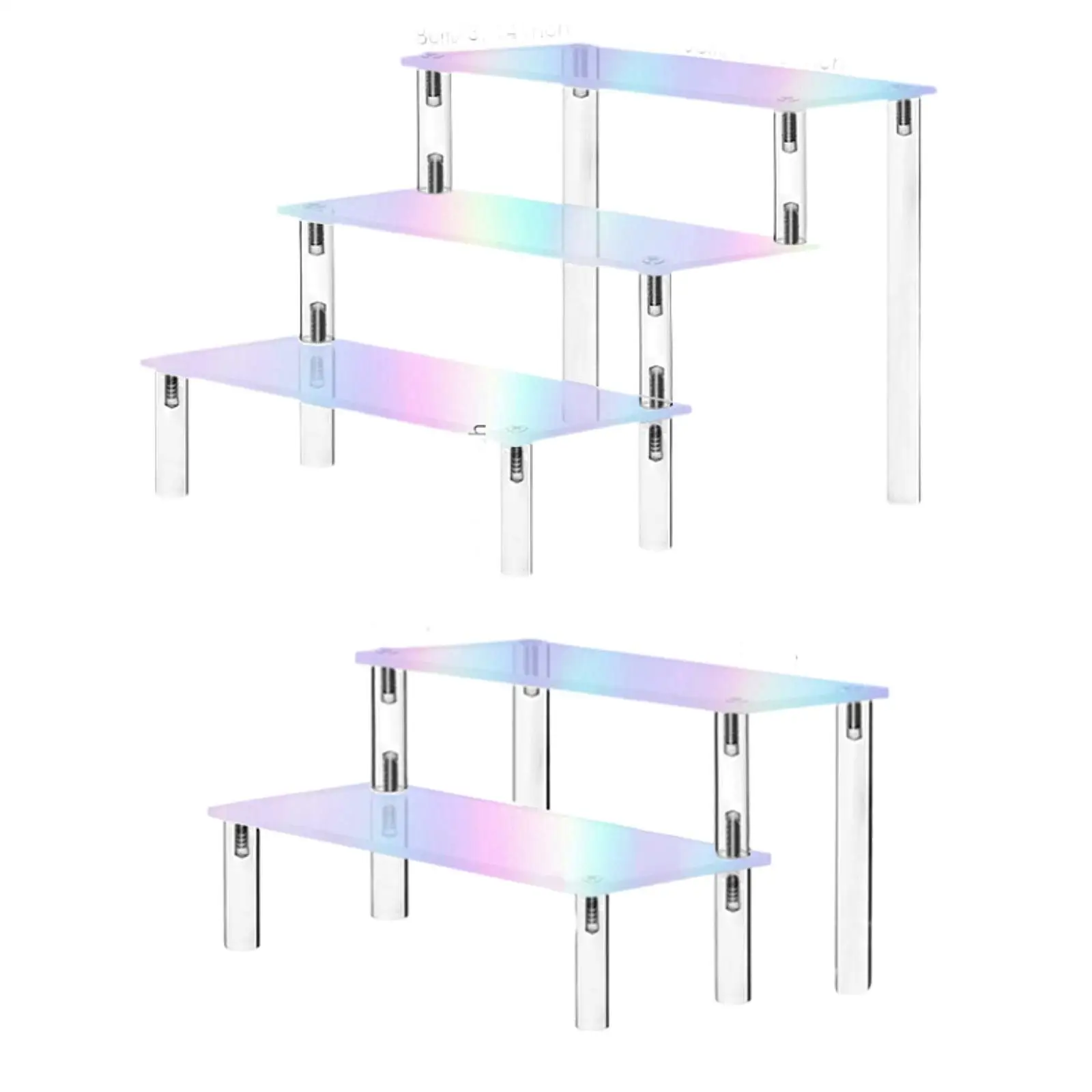 Acrylic Display Riser Acrylic Shelves,Countertop,Table,Modern,Showcase Fixtures Collectibles Display Stand for Candy Cosmetic