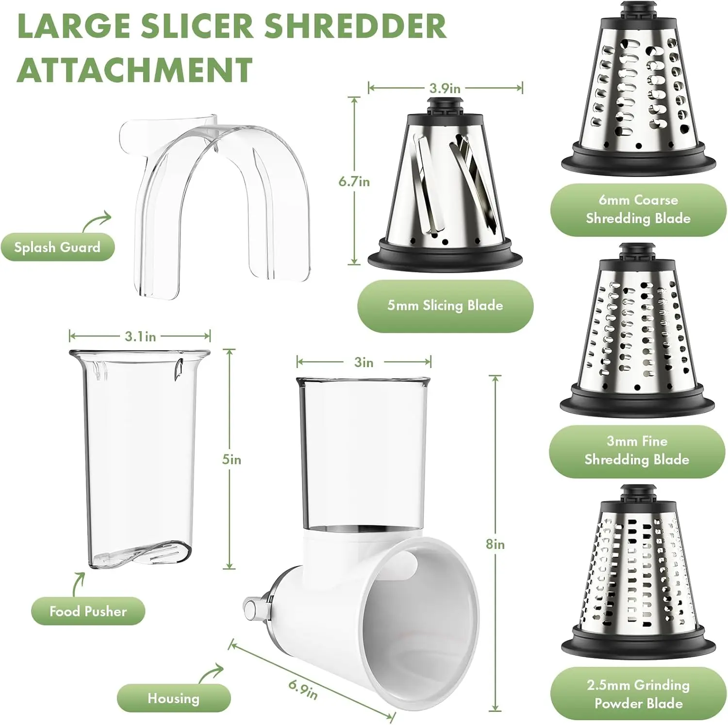 Cheese Grater for KitchenAid Mixers, 3