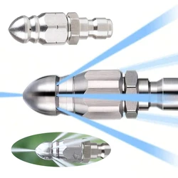 Sewer Jetter Nozzle Sewer Cleaning Nozzle 5000 PSI Pipe Drain Washing Tools Head Stainless Steel for Pressure Jet Drain Cleaners