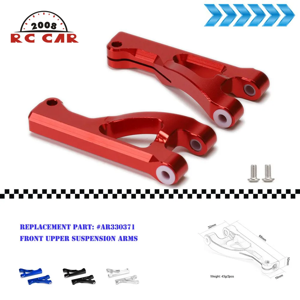 1/10 Aluminum Front Upper Suspension Arms #AR330371 For Rc Car Arrma Seton AR102654 AR102673 6S Blx Upgrade Parts