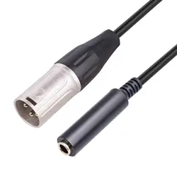 XLR Male to 1/4 Female Adapter Cable Connector Microphone Cable for Keyboard Piano Mixing Console Home Theater Headphones Guitar