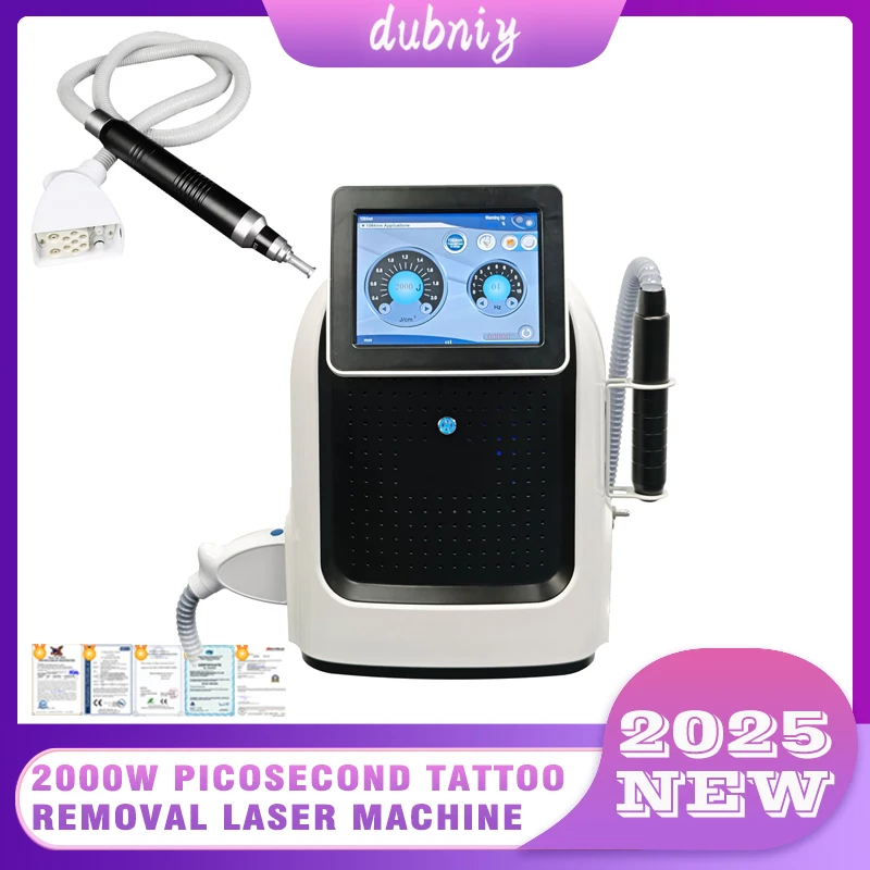 2000W Desktop Nd Yag Picosecond Tattoo Freckle Pigment Spot Removal Carbon Laser Peel Eyebrow Washing Machine 532/1064/1320nm