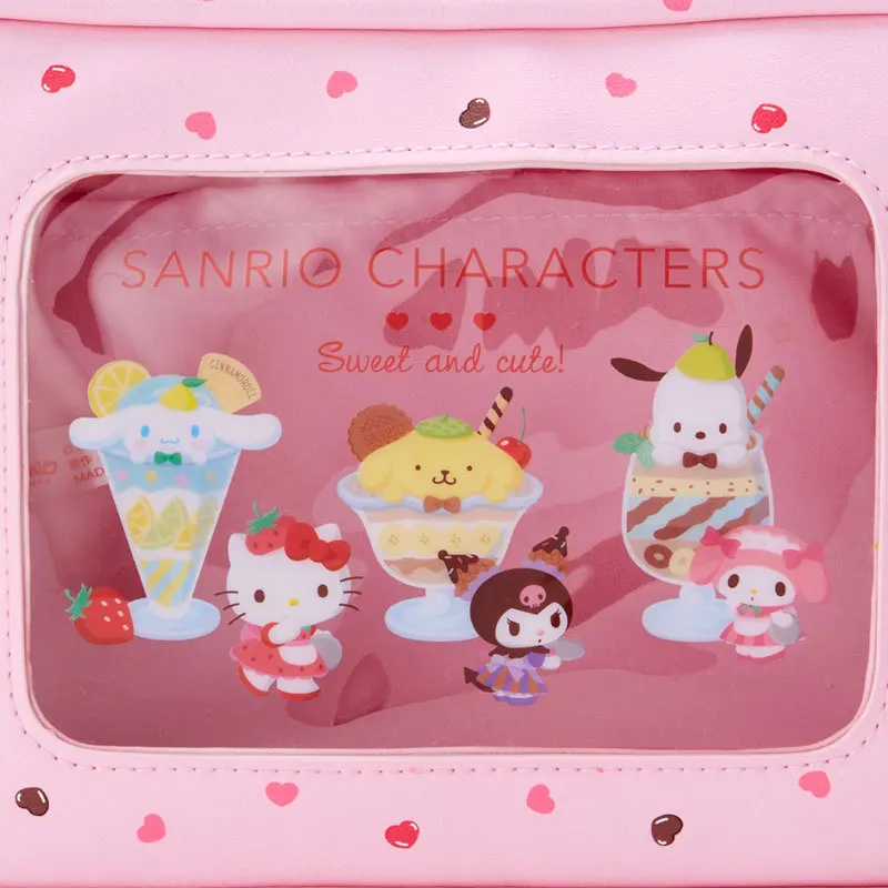 Kawaii My Melody Kuromi Hello Kitty Pvc Ice Cream Cartoon Cosmetic Bag Anime Sanrio Girl Heart Cute Waterproof Storage Bag