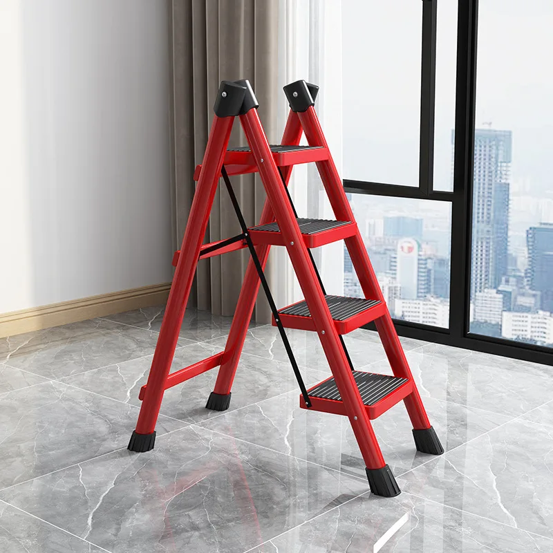 Carbon Steel Ladder for Household Folding Indoor Multi-functional Herringbone Ladder Safety Thickening and Expansion