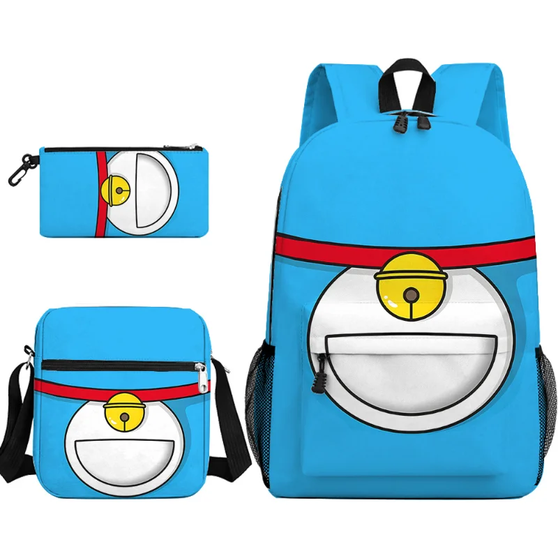 

3pcs Anime Doraemon School Bag Boy Girls Primary Backpack Kawaii Lunch Bag Pencil Case Sets Cartoon Cosplay Mochilas Gift