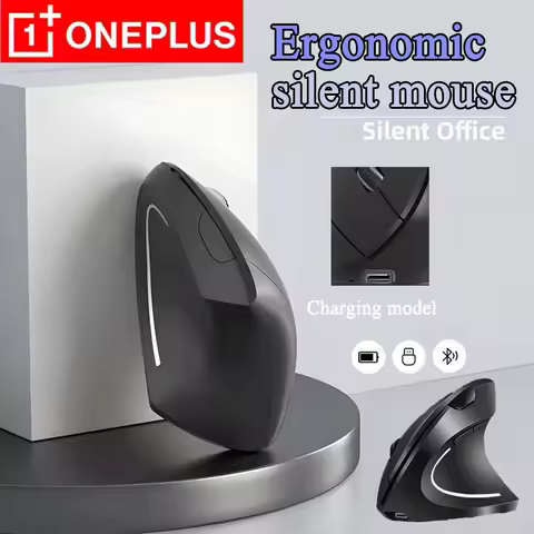 OnePlus Wireless Mouse Rechargeable Bluetooth 2.4G Wireless Silent Personalized Side Grip Ergonomic Gaming Mouse for PC Computer