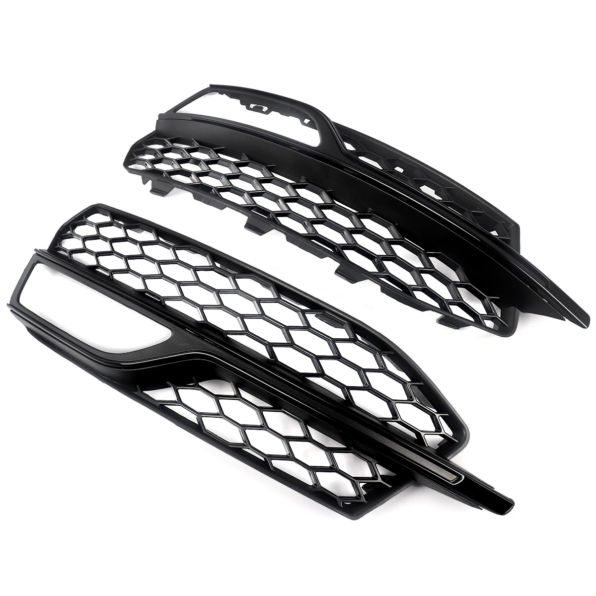 HONEYCOMB GLOSS หมอกสีดําครอบคลุม GRILLES สําหรับ AUDI A5 S LINE & S5 2013-2017